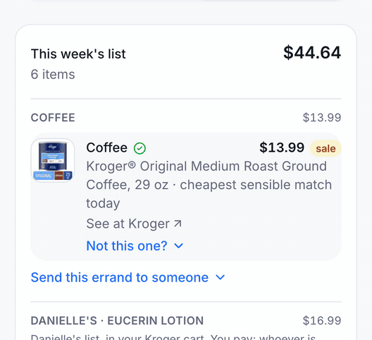 Kroger list pricing itself